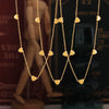 Wholesale Clavicle Necklace Titanium Steel 18K Gold Plated Heart Shape Hiphop Style