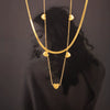 Wholesale Clavicle Necklace Titanium Steel 18K Gold Plated Heart Shape Hiphop Style