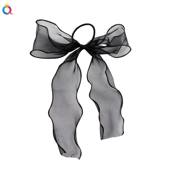 Wholesale Cloth Handmade Bow Ribbon Hair Ring Women's Hair Accessories