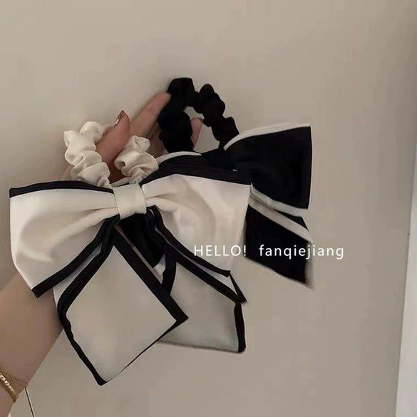 Wholesale Cloth Handmade Fashion Hair Rope With Large Bow For Women