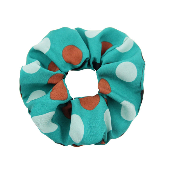Wholesale Cloth Handmade Geometric Natural Style Big Round Point Large Intestine Ring Hair Ring For Girls