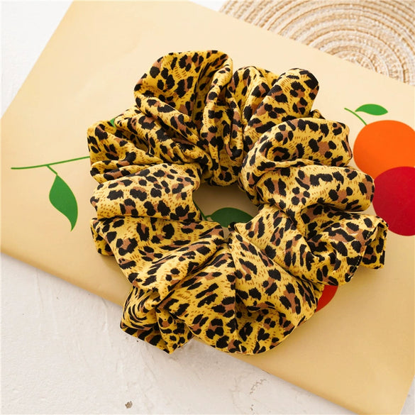 Wholesale Cloth Handmade Leopard Print Intestine Hair Band For Women Highend Fashion Hair Accessories