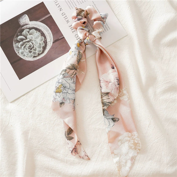 Wholesale Cloth Handmade Minimalist High Elasticity Triangle Streamer Hair Ring Women's Hair Accessories