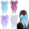 Wholesale Cloth Handmade Retro Ribbon Bow Spring Clip Hairpin For Women