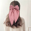 Wholesale Cloth Handmade Retro Ribbon Bow Spring Clip Hairpin For Women