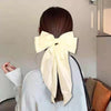 Wholesale Cloth Handmade Retro Ribbon Bow Spring Clip Hairpin For Women