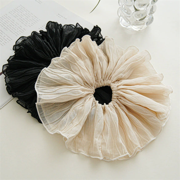 Wholesale Cloth Handmade Sweet High Elasticity Pleated Large Intestine Hair Ring Hair Accessories