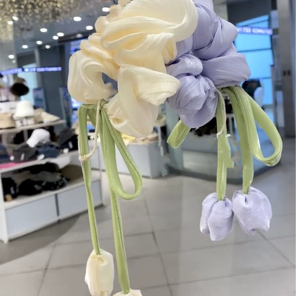 Wholesale Cloth Handmade Sweet Tulip Women's Hair Ring Head Rope