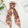 Wholesale Cloth Headwear Women's Hair Tie Ponytail Long Streamer Large Intestine Circle Floral Seiko Design