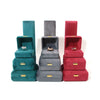 Wholesale Cloth Jewelry Storage Box For Bracelet Ring Pendant Earrings Necklace Gift