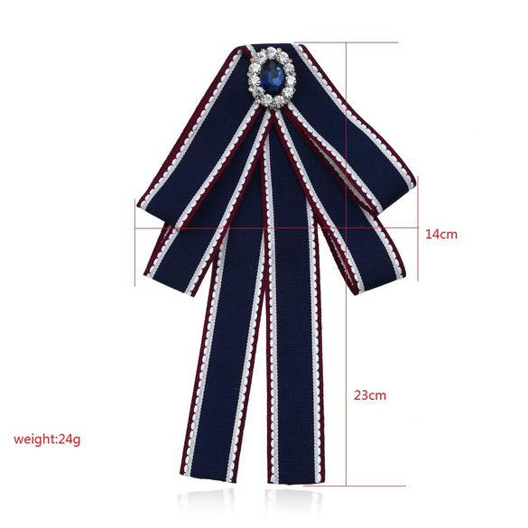 Wholesale Cloth Knitted Tie Bow Pattern Retro British Academy Style Decoration Jewelry