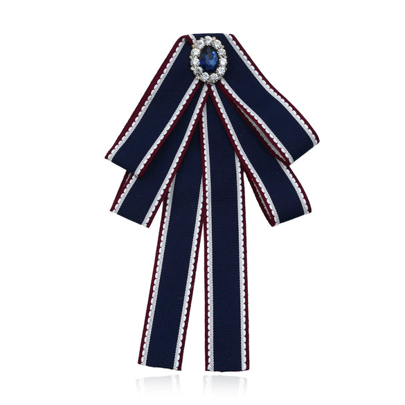 Wholesale Cloth Knitted Tie Bow Pattern Retro British Academy Style Decoration Jewelry