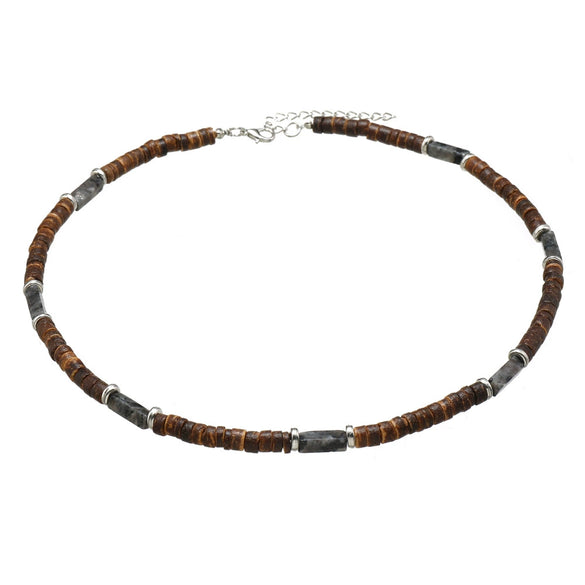 Wholesale Coconut Shell Beaded Necklace Handmade With Geometric Letters Numbers Text Design For Unisex