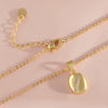 Wholesale Coffee Bean Clavicle Necklace Copper Goldplated Geometric Style O Word Chain