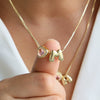 Wholesale Collarbone Necklace Copper Brass String Of Pearls Electroplating Letters Numbers Text Style For Women