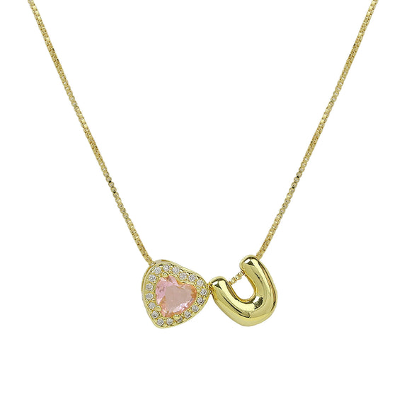 Wholesale Collarbone Necklace Copper Brass String Of Pearls Electroplating Letters Numbers Text Style For Women