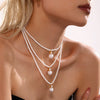 Wholesale Collarbone Necklace Stainless Steel Shell Beads Geometric Elegant Electroplating Women's Accessories
