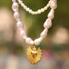 Wholesale Collarbone Necklace 316L Stainless Steel Shell Beads Geometric Light Luxury Electroplating Women