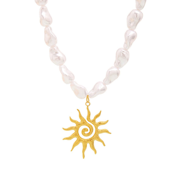 Wholesale Collarbone Necklace 316L Stainless Steel Shell Beads Geometric Light Luxury Electroplating Women