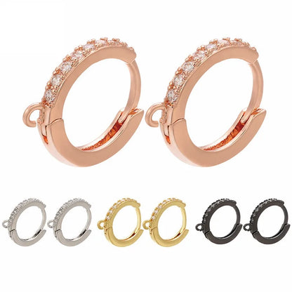 Wholesale Color Micro-Inlaid Zircon Copper Ear Clip Nihaojewelry