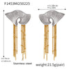 Wholesale Colorblock Tassel Earrings With Conch Snail Design Stainless Steel Geometric Pattern Pvd Plated Fashionable Colorretaining For Women
