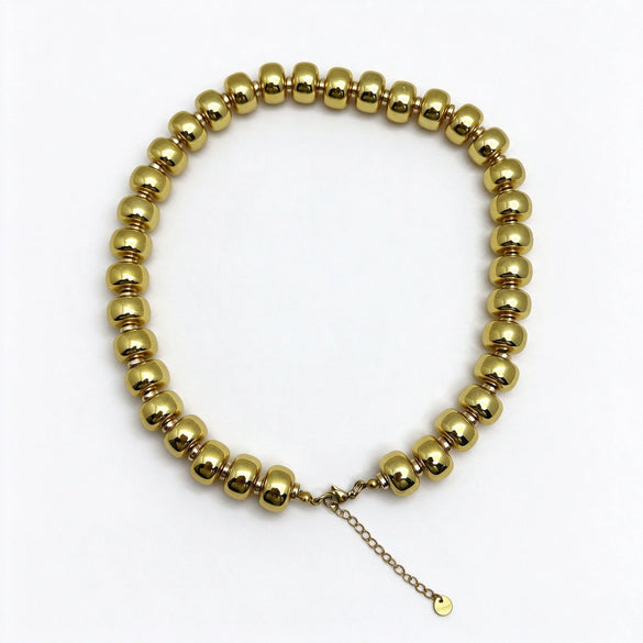 Wholesale Colorful Acrylic Beaded Necklace With Stainless Steel Geometric Pendant Handmade Ushape Festival Jewelry For Men