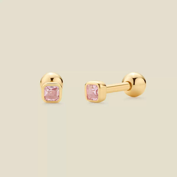 Wholesale Colorful Birthstone Earrings And Necklace Set For Women Made Of Titanium Steel And Stainless Steel With Geometric Shape And Diamond Setting
