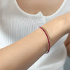Wholesale Colorful Elastic Zircon Geometric Titanium Steel 18K Gold Electroplated Nonfading Women's Bracelet