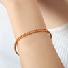 Wholesale Colorful Elastic Zircon Geometric Titanium Steel 18K Gold Electroplated Nonfading Women's Bracelet
