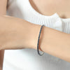 Wholesale Colorful Elastic Zircon Geometric Titanium Steel 18K Gold Electroplated Nonfading Women's Bracelet
