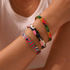 Wholesale Colorful Enamel Geometric Star Dripping Oil Stainless Steel Goldplated Waterproof Bracelet For Women