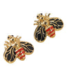 Wholesale Colorful Oil Dripping Bee Stainless Steel Insect Pattern Earrings For Women