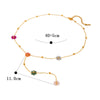 Wholesale Colorful Plants And Flowers Pattern Electroplated Titanium Steel Jewelry Set For Women