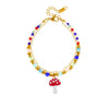 Wholesale Colorful Plastic Faceted Beaded Chain Rope Chain Electroplated Stainless Steel Cartoon Animals Zodiac Pendant Bracelet For Women