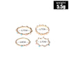 Wholesale Colorful Wave Ring Set For Women Alloy With Imitation Opal And Diamondembedded Geometric Pattern Electroplated