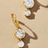 Wholesale Colorful Zircon Geometric Style Electroplated Stainless Steel Unisex Earrings
