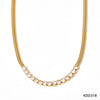 Wholesale Colorful Zircon Jewelry Set For Women Stainless Steel Round Snake Chain Clavicle Chain With Bear And Pig Patterns Electroplated