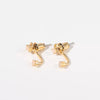 Wholesale Colorpreserving Retro Geometric Ushaped Copper Electroplated Birthstone Earrings For Women
