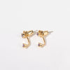 Wholesale Colorpreserving Retro Geometric Ushaped Copper Electroplated Birthstone Earrings For Women