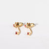 Wholesale Colorpreserving Retro Geometric Ushaped Copper Electroplated Birthstone Earrings For Women