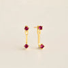Wholesale Colorpreserving Retro Geometric Ushaped Copper Electroplated Birthstone Earrings For Women
