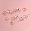 Wholesale Coloured Glaze Flower Beads Handpainted Diy Jewelry Accessories
