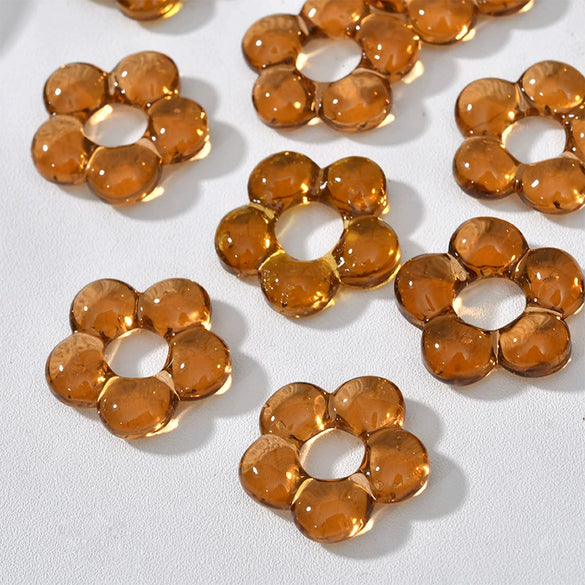 Wholesale Coloured Glaze Handmade Flower Beaded Jewelry With Baking Paint Design Necklace Bracelet Earrings