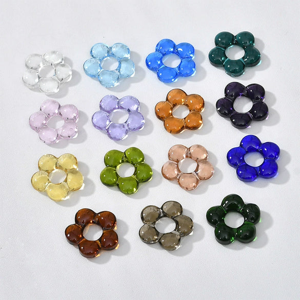 Wholesale Coloured Glaze Handmade Flower Beaded Jewelry With Baking Paint Design Necklace Bracelet Earrings