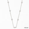 Wholesale Combination Set Of Bracelet Anklet And Necklace In Stainless Steel With Water Drops And Love Pattern Electroplated For Women Retaining Color And Set With Zircon