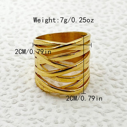 Wholesale Commute Cross Stainless Steel Plating Gold Plated Rings