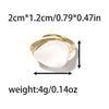 Wholesale Commuter Stainless Steel Geometric Electroplated Moonstone Ring With Water Drop And Oval Shape