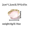 Wholesale Commuter Stainless Steel Geometric Electroplated Moonstone Ring With Water Drop And Oval Shape