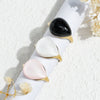 Wholesale Commuter Stainless Steel Geometric Electroplated Moonstone Ring With Water Drop And Oval Shape