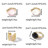 Wholesale Commuter Stainless Steel Geometric Electroplated Moonstone Ring With Water Drop And Oval Shape